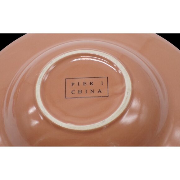 VHTF Pier 1 Imports Nutmeg Spice Wide Rim 9" Soup Salad Bowls Set-4 *RARE EUC* - Picture 10 of 10